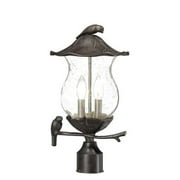 7567BC/SD-Acclaim Lighting-Avian - Two Light Post - 10 Inches Wide by 18.5 Inches High-Black Finish-Clear Seeded Glass Color